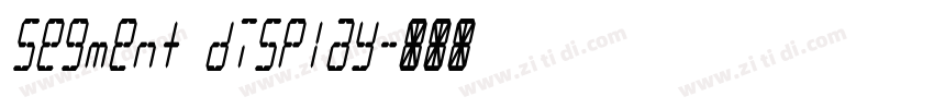 Segment display字体转换